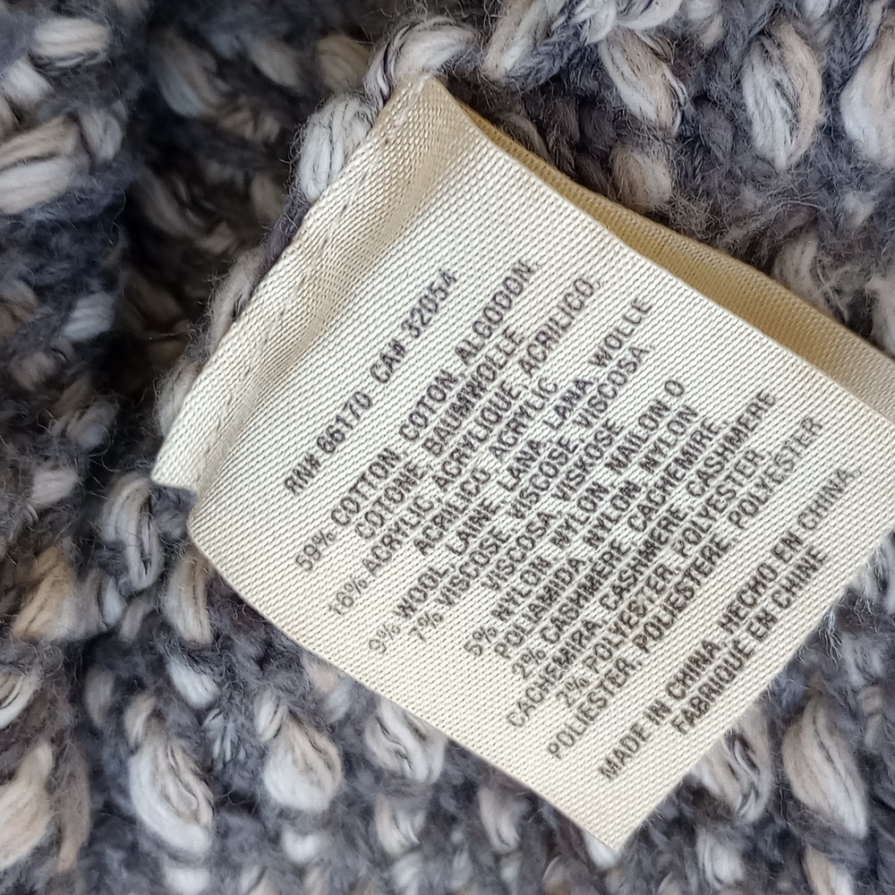 Anthropologie Angel of The North Tipperary Frayed Button Cardigan Jacket Grey S - Picture 10 of 13